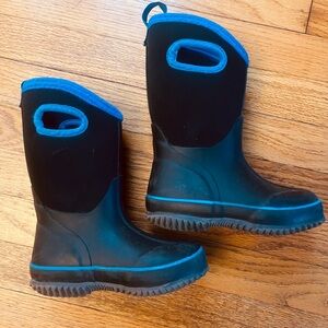 Black and Blue Waterproof Boots